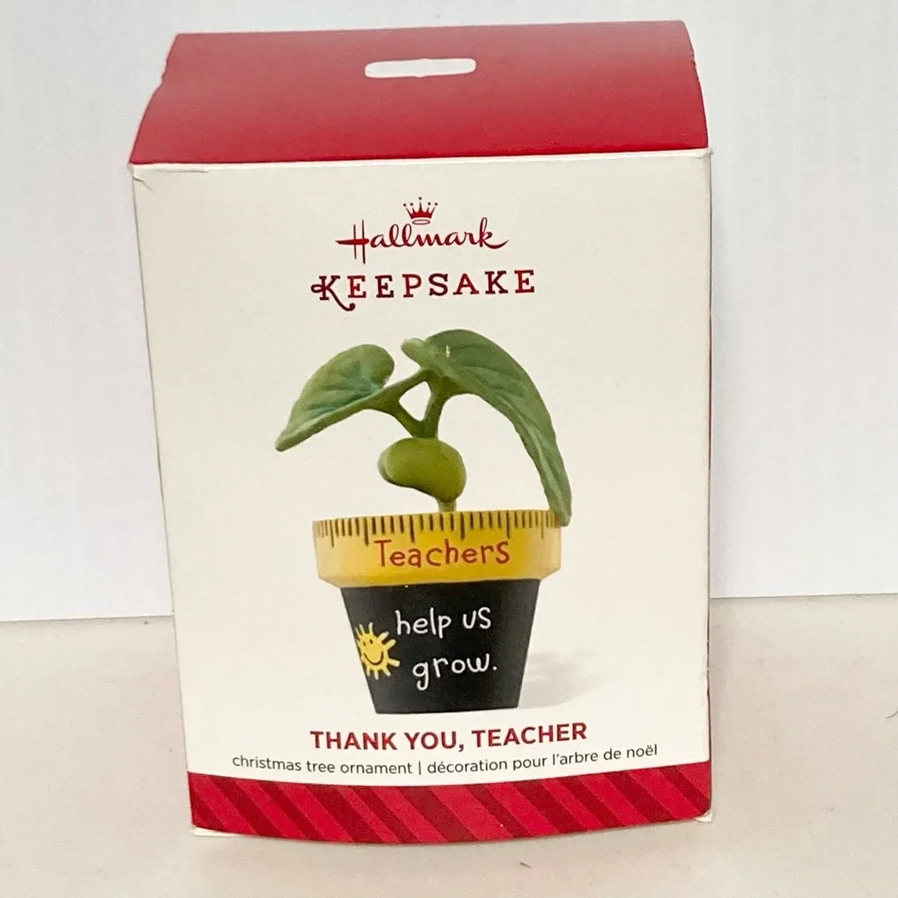 HALLMARK Christmas Holiday TEACHER Appreciation Ornament Teachers Help Us Grow